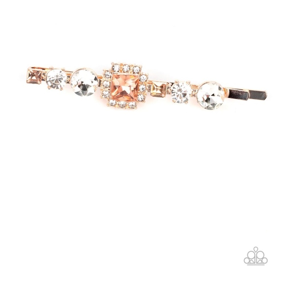Paparazzi Couture Crasher - Gold - Hair Clip nwt